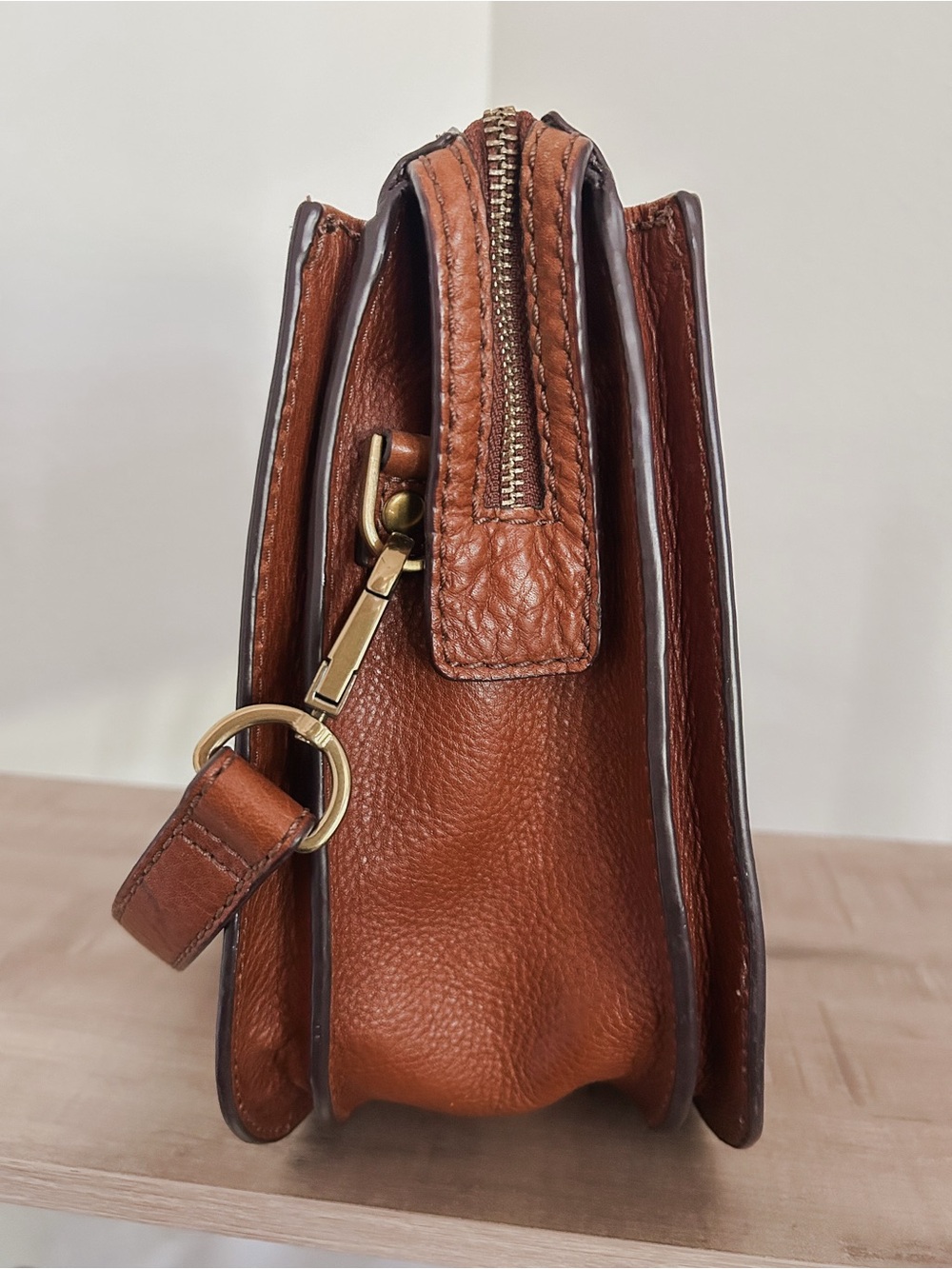 Fossil Ryder Satchel Large leather bag, Streetwear Brown Tan Luxury - Picture 4 of 8
